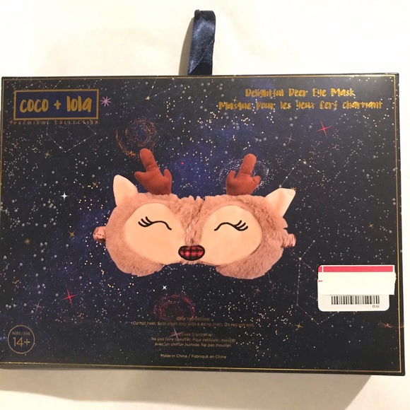 Coco & Lola Delightful Deer Sleeping Eye Mask Beige/Brown - Picture 4 of 8